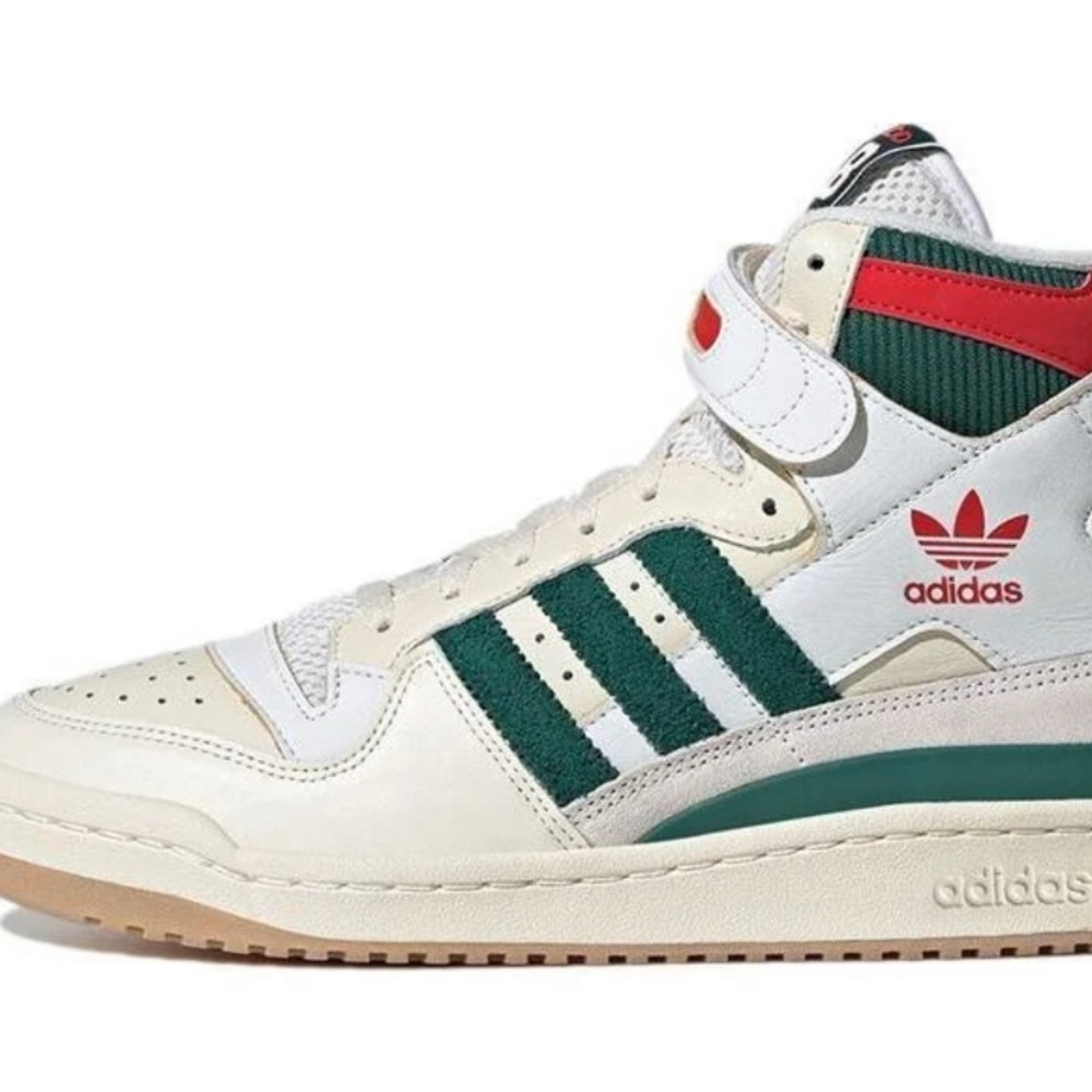“Like New” Originals Forum 84 High Shoes 'Cream White Collegiate Green Red'